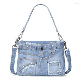 Shoulder Bags 2024 Casual Fashion Denim Women Bag Lady Handbags Jeans Totes Women's Tote Cowboy