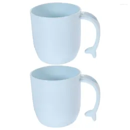 Mugs 2 Pcs Children's Mouthwash Cup Cute Multi-purpose Plastic Cups Rinse Pp Toothbrush Holder Bathroom Friend Gifts