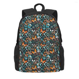 Backpack Colorful Butterfly Flowers Print Camping Backpacks Teen Fashion School Bags High Quality Soft Rucksack