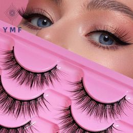 10 Pairs 6D False Eyeles Soft l Wi Fluffy Lg Natural Eye Les Extensi Makeup Tools Faux cils M4iL#