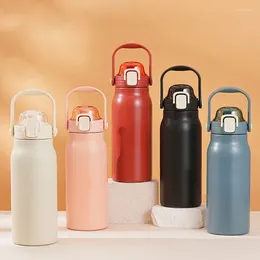 Water Bottles 1300ML Insulated Mug Large Capacity Thermal Bottle With Handle Travel Cup StainIess Steel Material