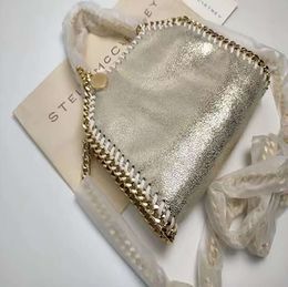 Designer Stella Mccartney Falabella Bags Mini Tote Womans Metallic Sliver Black tiny Shopping Women Handbag Leather Shoulder