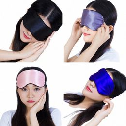 eye Cover Imitated Silk Sleep Eye Mask Slee Padded Shade Patch Eye Blindfolds Portable Travel Eyepatch Travel Relax Rest 50oO#