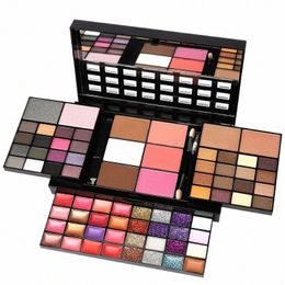 74 Colours Makeup Kit - Make up Palette Set Combinati with Eyeshadow Shading Powder Powder Blusher Lip Gloss Glitter c4UI#