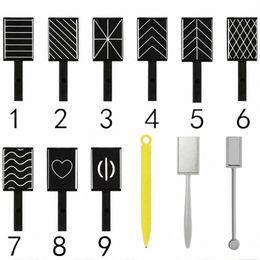 cat Eye Magnet Tools Single Double Head Cat Eye Gel Magnet Stick Curved Line Strip 3D Designs For Polish Gel Nail Art Decor w05p#