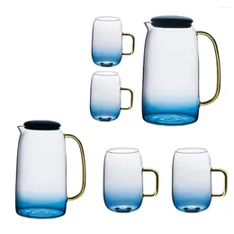 Hip Flasks Beverage 1400ml Water Pitcher With Lid & Spout Drinking Cup Cold And