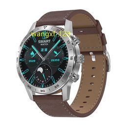 DT NO.1 Series Luxury Round Screen Leather Stainless Steel Smartwatch DT70+ DT70 PLUS Smart Watch For Business Men