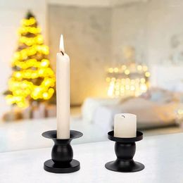 Candle Holders Decorating Christmas Party Black Can For Pillar Candles Holder Taper Elegant Atmosphere