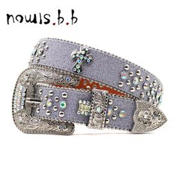 Punk Rock Belts for Women Luxury Brand Letter Rhinestone Bling Buckle PU Decorative Y2K Waist Belt Vintage Men Jean Waistband 240318