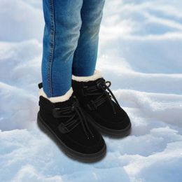 Fitness Shoes Kids Lightweight Travel Non-Slip Winter Snow Boots Flat Walking Wear-Resistant Comfortable For Boys Girls