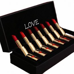 matte Lipstick Set Waterproof Lg Lasting Make Up Lg Lasting Lip Stick Red Veet Nude Lipsticks Woman Cosmetics 7 Colour i62O#