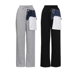 2024 Latest Models Solid Color Cloth Elastic Belt Long Comfortable Casual Pants Women Wear Wind Wide Leg