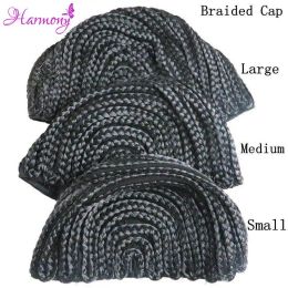 Hairnets 3pcs/lot L,M,S Size Crochet Wig Cap Easy Sew In Cornrow Wig Cap For Making Wigs Stretching Super Ealstic Cornrow Cap