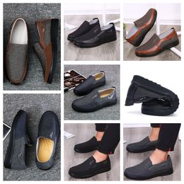 Shoes GAI sneakers sports Cloths Shoe Single Business Classic Tops Shoes Casual Softs Sole Slipper Flat Leather Mens Shoes Black comfortable soft size 38-50