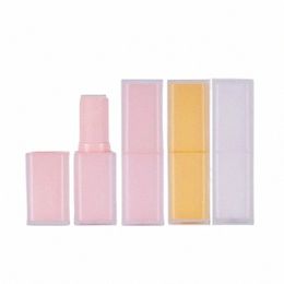 10/25/50pcs Empty Lipstick Tube Square 12.1mm Lip Balm Tubes Black White Pink Makeup Cosmetics Ctainers Tool Refillable Bottle s4L3#