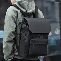 Backpack Luxury Design Geometric Men's Fashion Waterproof Backpacks Men Large-capacity Travel Laptop Bag Schoolbag