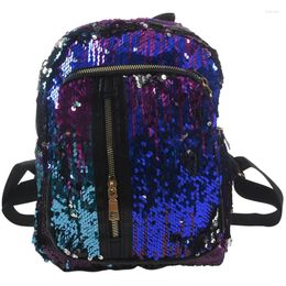 Backpack 2Pcs/Set Teenage Bling Glitter Sequins Girls Rucksack Students School Bag With Pencil Case Clutch
