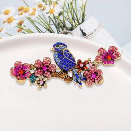 Brooches Creative Exaggerated Animal Branches Bird Rhinestones Alloy Plant Badges Men's And Women's Clothing Accessories