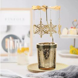 Candle Holders Luxury Horse Light Vintage Holder Wedding Centrepiece Ornament Dinner Table Rotating Candlestick Christmas Decorations