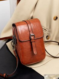 Retro Boston Womens Crossbody Bag Multi functional PU Leather Womens Small Shoulder Bag Fashion Designer Casual SmallSquareBag 240314