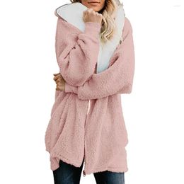 Women's Jackets Womens Solid Oversized Zip Down Hooded Coat Cardigans Outwear With Pocket