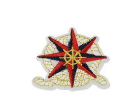 10PCS Rudder Badge Patches for Clothing Bags Iron on Transfer Applique Patch for Jeans Sew on Embroidery Eight Pointed Star Patch 7462600