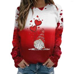 Women's Hoodies Womens Fashion Print Sweatshirt O Neck Pullover Tops Long Sleeve Korean Couples Matching Spring Autumn 2024 Streetwear