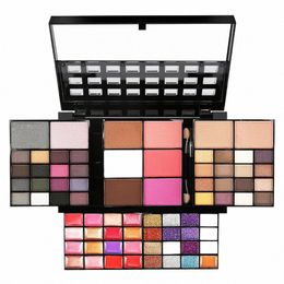 74 Colours Eyeshadow Lip Gloss Combinati Makeups Set Pearlescent Matte Eyeshadow Tray Ccealer Fl Lipstick Cosmetic Set Box f6p6#