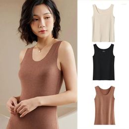 Camisoles & Tanks Accessories Inside Clothes Solid Colour Women Vest Self Heating Undershirts German Fleece Korean Style Bottoming Shirt