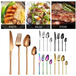 Knives Durable Stainless Steel Utensils Cutlery Set For Home Parties Heat Resistant Tableware Elegant Dining Forks
