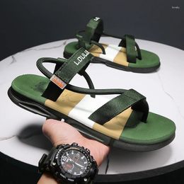 Sandals Men Fashion 2024 Summer Wear Pinkie Trend Korean Version Of Personality Outdoor Non-slip Men's Flip-flops