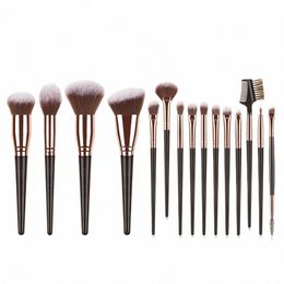 15pcs Makeup Brush Set Eye Shadow Brush Blush Ccealer Brush Cosmetics High Quality Profial Women Foundati Beauty Tools 31vQ#
