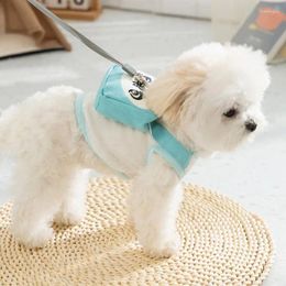 Dog Apparel Quirky Backpack Traction Vest Breathable Mesh Pet Clothes Summer Puppy Outdoor Sun Protection Supplies