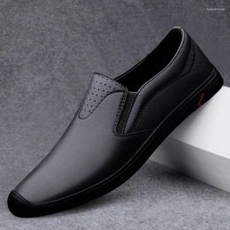 Casual Shoes Spring Men Loafers Soft Genuine Leather Slip-On Sneakers Male Mocassin Zapatos Hombre