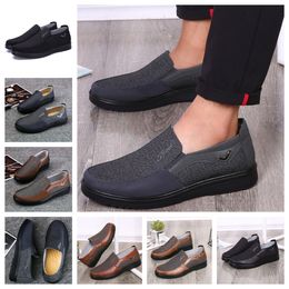 GAI comfortable Men Shoe Black Shoes Round Toe party Outdoor banquet Classic suits Men Business heel designer Shoe sizes EUR 38-50 softs