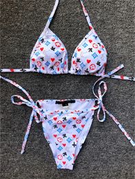 Bikini projektantki strojów kąpielowych damskie stroje kąpielowe seksowne kąpiel kąpielowy Kąciki Kąciki Kąciki Skurcze BIKINIS Seks w niskim poziomie Trójkąt moda drukowane przyjęcia basenowe Zestawy123