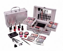 miss Young Wholesale Make Up Set Cosmetics Kit Eye shadow Lipstick Eyebrow Pencil Lip Gloss Brush Powder Puff Makeup Women Girl S5Fe#