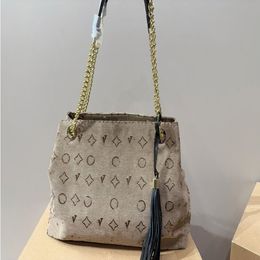 Top Luxury Handbag Designer Denim Chain Tote Bag Women's Tote Shoulder Bag Underarm Bag Makeup Bag Purse Shopping Bag 37cm Resoe