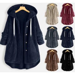 Women's Jackets Autumn Winter Ladies Warm Women Casual Hooded Coat Outerwear Female Drawstring Single-Breasted Overcoat Chaquetas