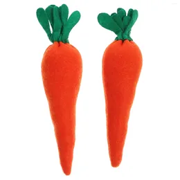 Decorative Flowers 2 Pcs Easter Decoration Tree Carrot Simulation Toy The Artificial Fabric Cloth Ornament Ornaments