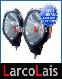 2pcs 7 inch 7quot 12V 55W HID Xenon Driving Offroad Work Spot Flood Lights for SUV JEEP Light2480377