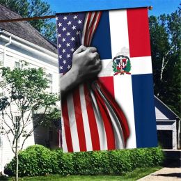 Accessories Dominican Republic America Flag 3D Full Printing Garden Flags Hanging House Decoration