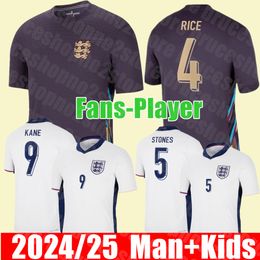 Brand new 2024 2025 Euro/Cup EnglandS National Team Soccer Jerseys BELLINGHAM KANE home away RICE SAKA FODEN RASHFORD STERLING STONES fans player Football Shirt