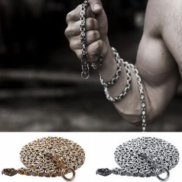 Necklaces Titanium Steel And Copper Keel Bracelet Necklace Detachable Outdoor Self Defence Chain Whip Waist Chain Tactical Bracelet