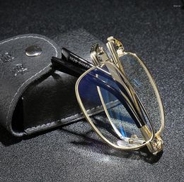 Sunglasses Discount Foldable Portable Reading Glasses Women Men Full-rim Ultralight Pink/gold Anti Fatigue 1 1.5 2 2.5 3 3.5 4