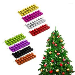 Party Decoration 24Pcs Glitter Christmas Balls Xmas Tree Baubles Hanging Decor Ornament Dropship