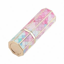 12.1mm 30pcs Colorful Scale Tube Printing Lipstick Ctainer Empty Eight Sides Lip Balm Packaging A0ga#