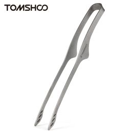 Tools Tomshoo Ultralight Titanium Tongs 9.2 Inch BBQ Grill Tongs Clip Outdoor Camping Backpacking Hiking Cookware Camping Accsesories