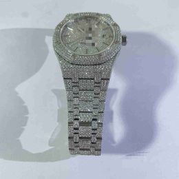 2024 new design top luxury ice out vs Mosan Diamond mechanical watch