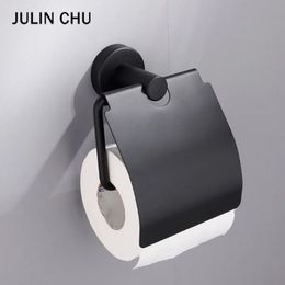 304 Stainless Steel WC Paper Towel Holder Black Toilet Paper Rack Cover Tissue Roll Hanger for Bathroom Kitchen Accessories 240318